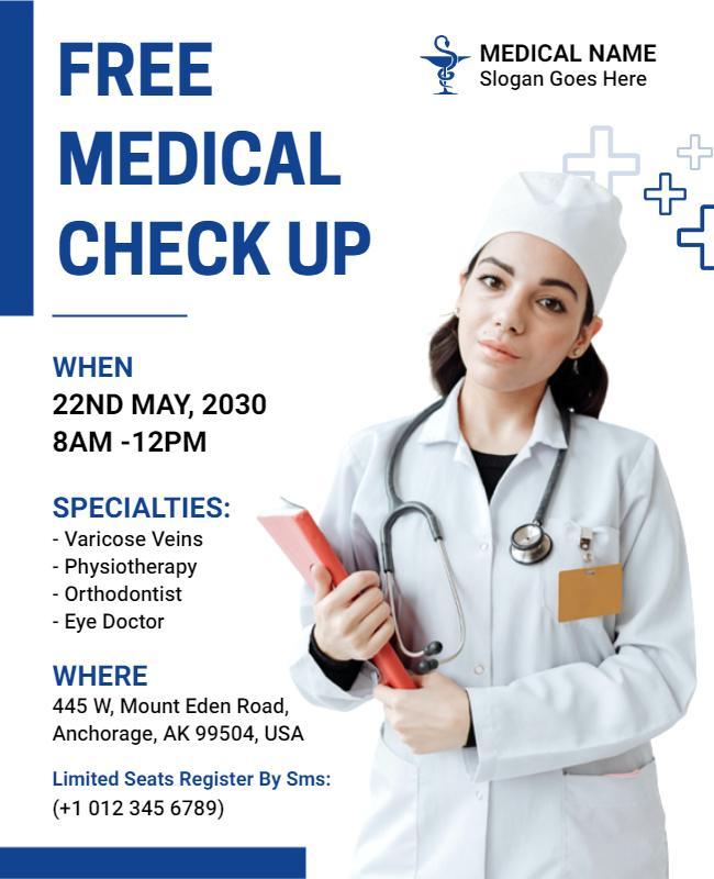 Free Medical Check Up Event Flyer Template