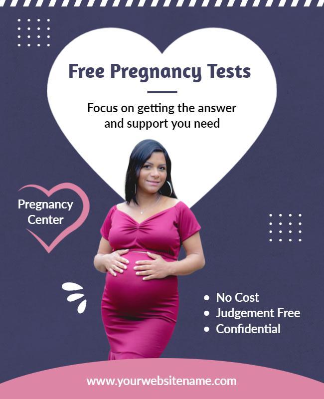 Free Pregnancy Tests Informational Flyer Template