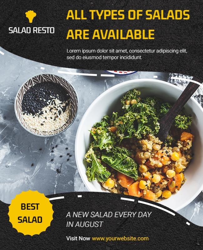 Fresh and Healthy Salad Promotion Flyer Template