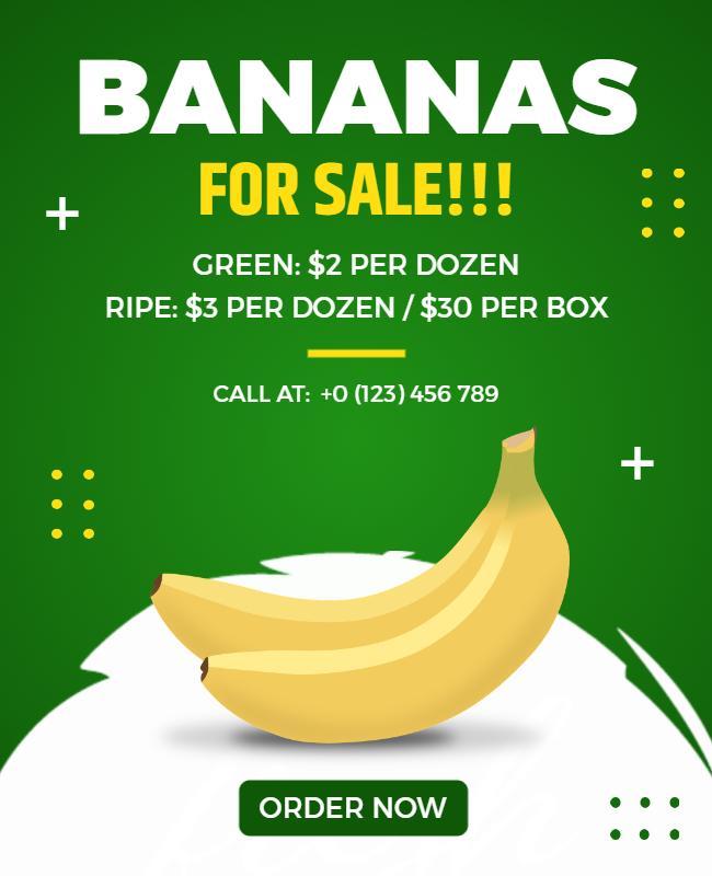 Fresh Bananas Sale Promotion Flyer Template