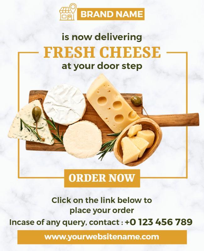 Fresh Cheese Delivery Promotion Flyer Template