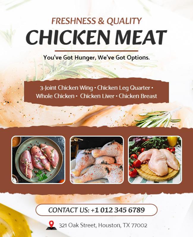 Fresh Chicken Meat Promotion Flyer Template