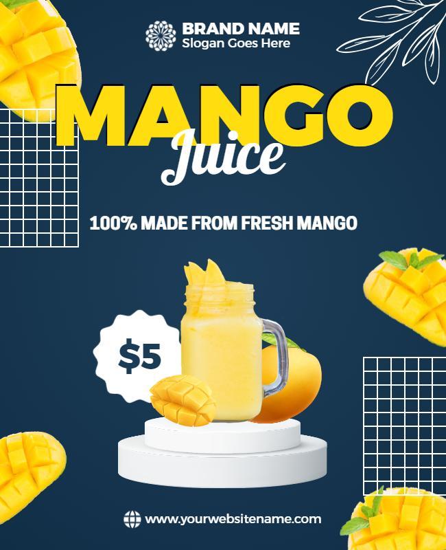 Fresh Mango Juice Promotional Flyer Template