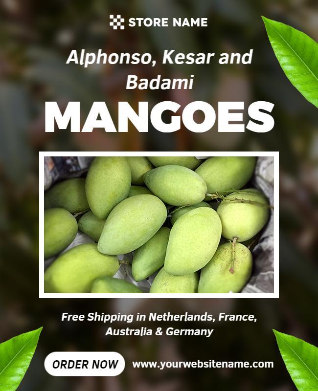 Fresh Mango Varieties Promotion Flyer Template