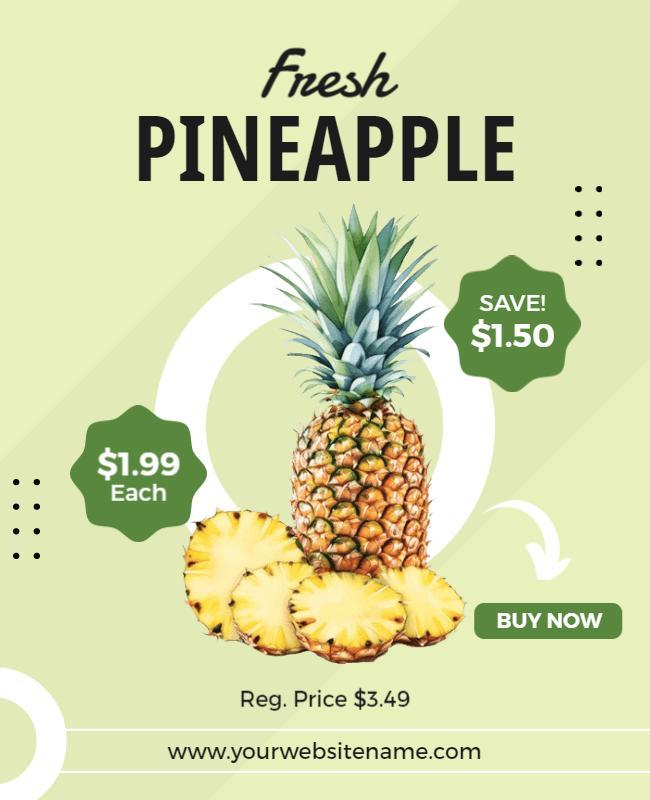 Fresh Pineapple Special Offer Flyer Template