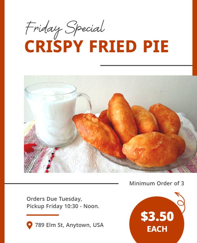 Friday Crispy Fried Pie Special Flyer Template