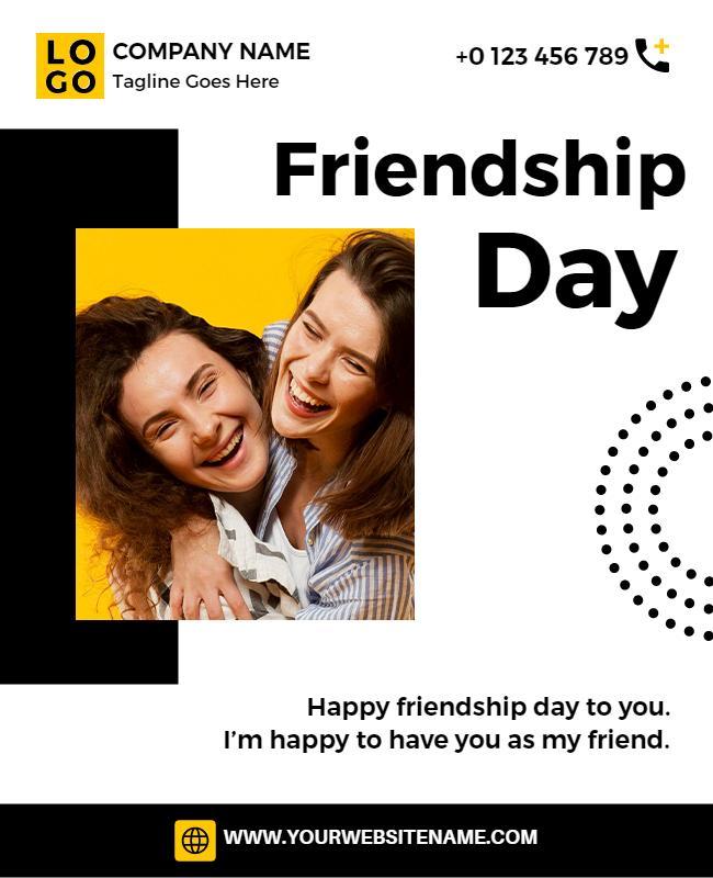 Friendship Day Celebration Invitation Flyer Template