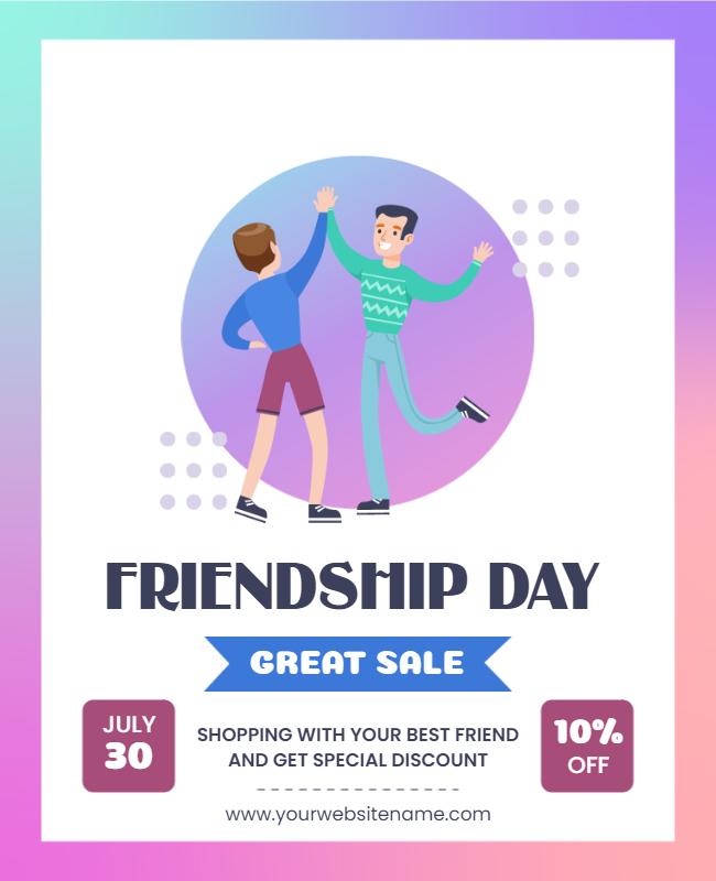 Friendship Day Shopping Event Flyer Template