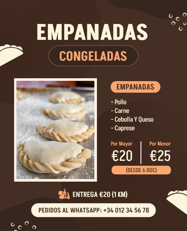 Frozen Empanadas Delivery Promotion Flyer Template