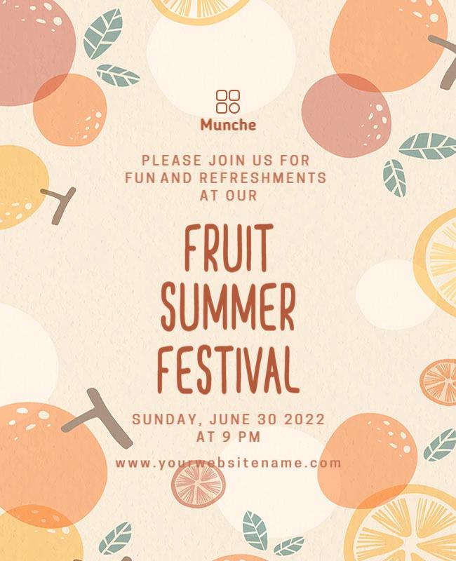 Fruit Summer Festival Event Flyer Template