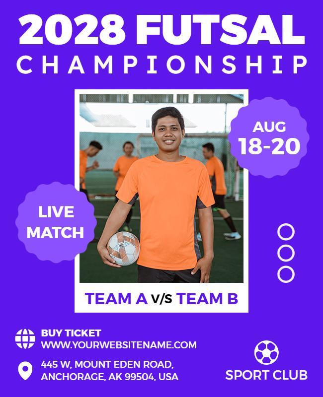 Futsal Championship Event Promotion Flyer Template