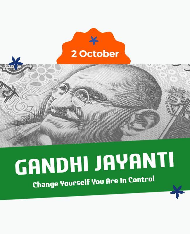 Gandhi Jayanti Celebration Event Flyer Template