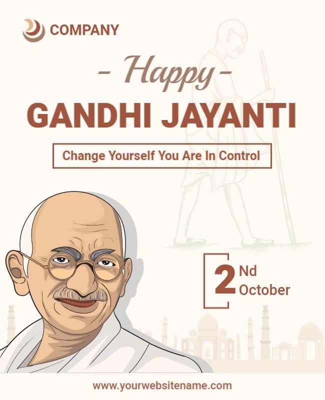 Gandhi Jayanti Celebration Event Flyer Template