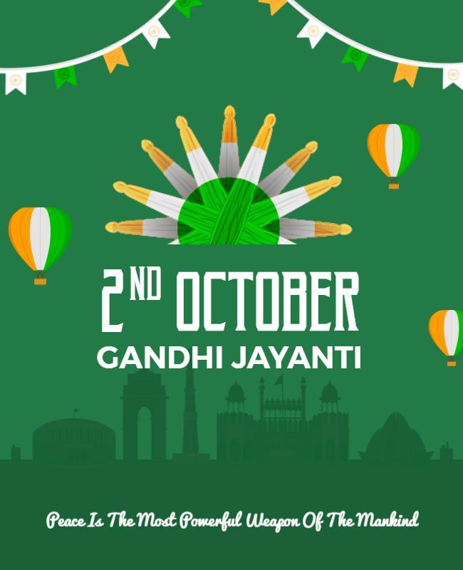 Gandhi Jayanti Celebration Event Flyer Template