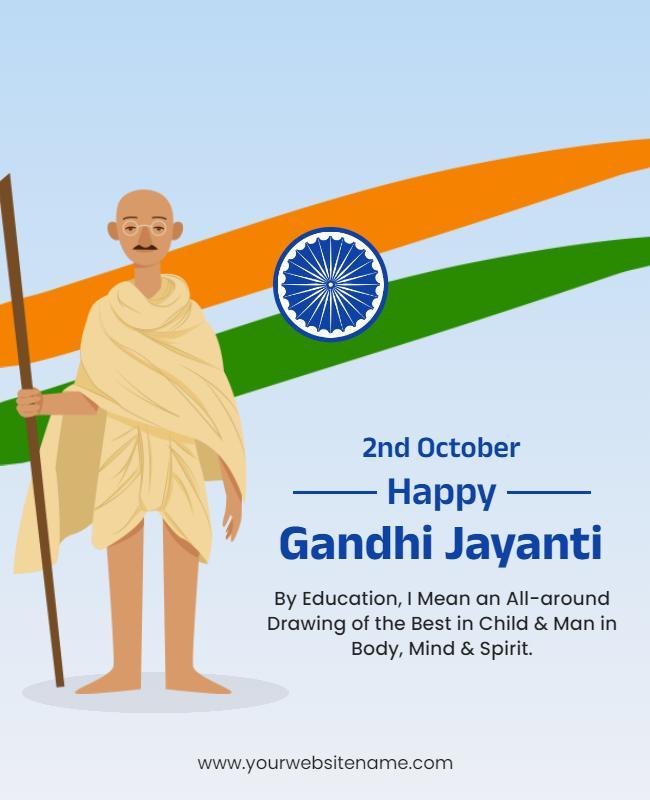 Gandhi Jayanti Celebration Event Flyer Template