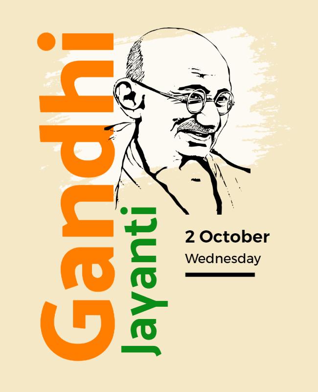 Gandhi Jayanti Celebration Event Flyer Template