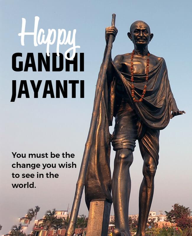 Gandhi Jayanti Celebration Flyer Template