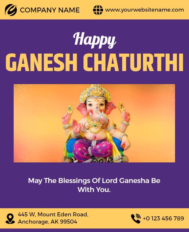 Ganesh Chaturthi Celebration Event Flyer Template