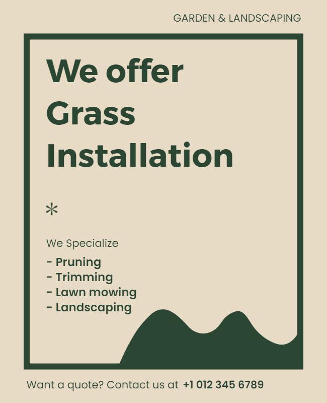 Garden and Landscaping Services Flyer Template