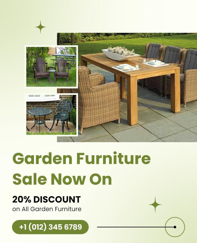 Garden Furniture Discount Sale Flyer Template