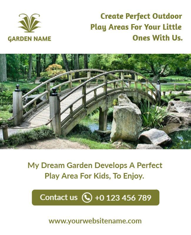 Garden Playground Design Services Flyer Template