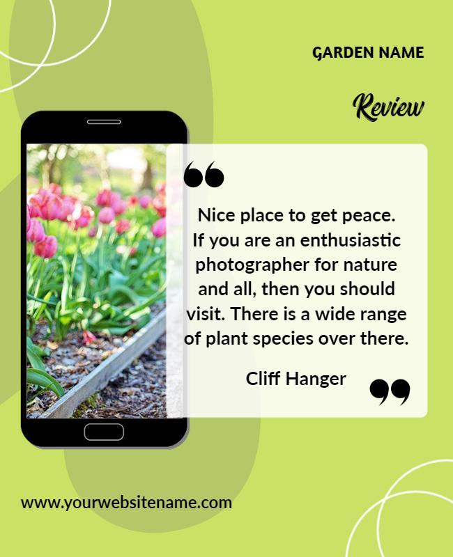 Garden Review with Nature Photography Flyer Template