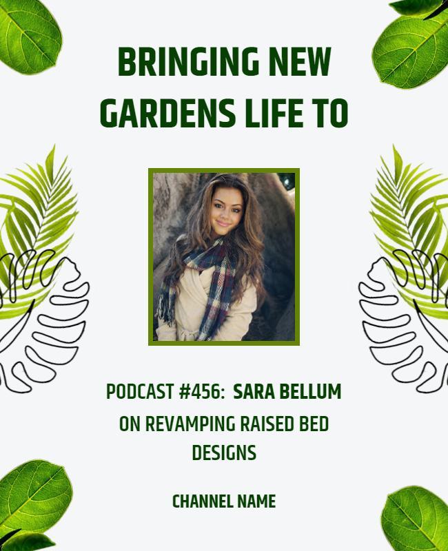 Gardening Podcast Promotion Flyer Template