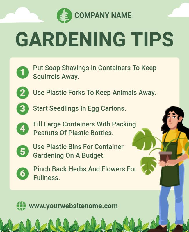 Gardening Tips and Tricks Guide Flyer Template