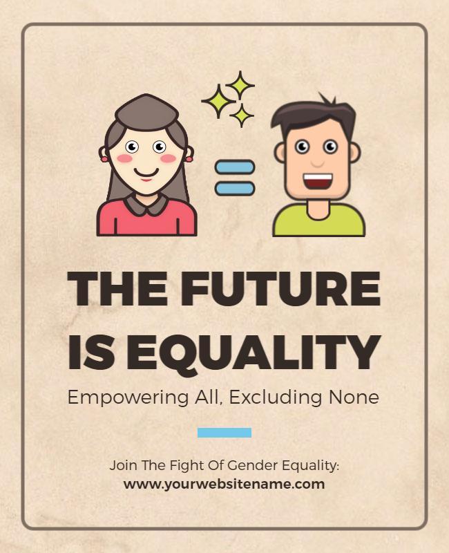 Gender Equality Awareness Campaign Flyer Template