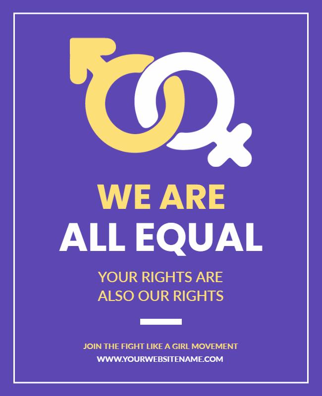 Gender Equality Awareness Campaign Flyer Template