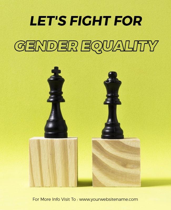 Gender Equality Awareness Campaign Flyer Template