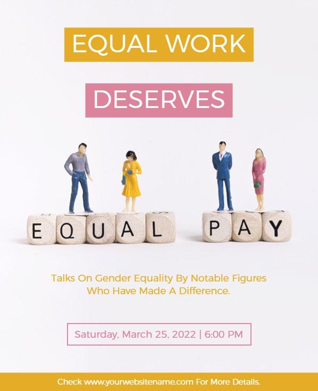 Gender Equality Awareness Event Flyer Template