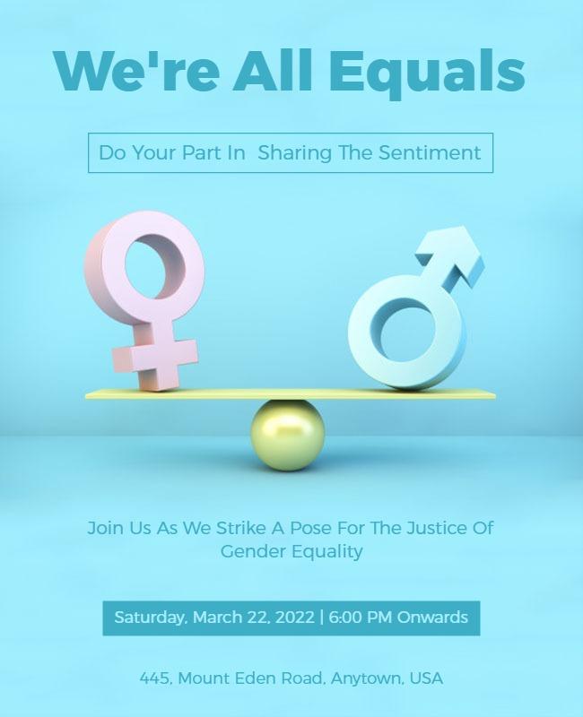 Gender Equality Awareness Event Flyer Template