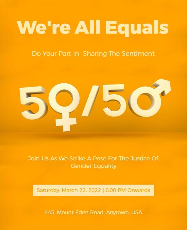 Gender Equality Awareness Event Flyer Template