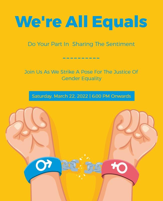 Gender Equality Awareness Event Flyer Template