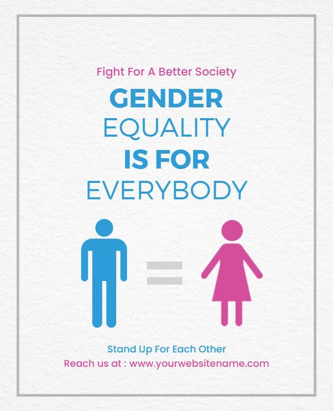 Gender Equality Awareness Event Flyer Template