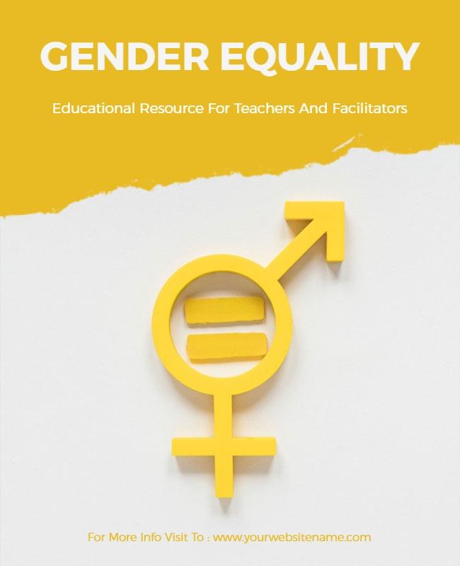 Gender Equality Educational Resource Flyer Template