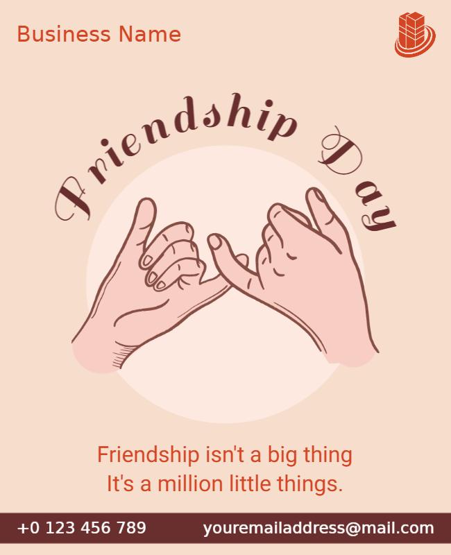 Givry International Friendship Day Poster Template