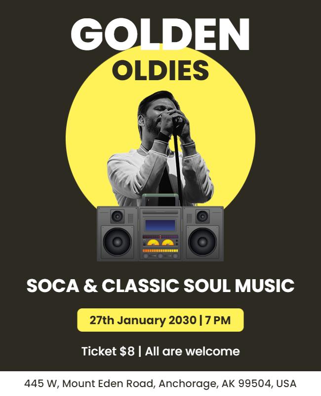 Golden Oldies Music Event Flyer Template