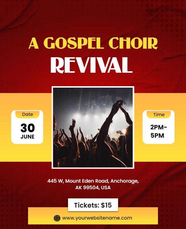 Gospel Choir Revival Event Flyer Template