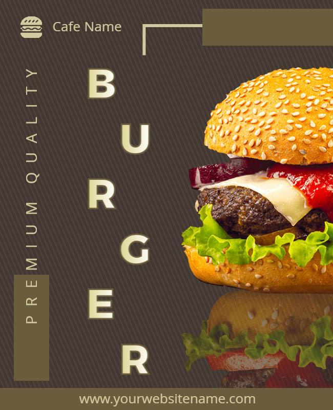 Gourmet Burger Promotion Flyer Template