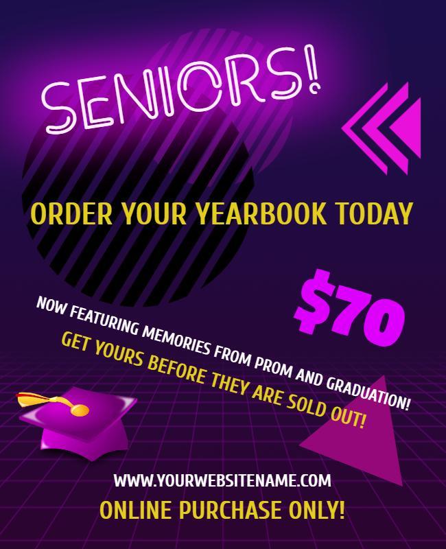 Graduation Yearbook Sale Flyer Template