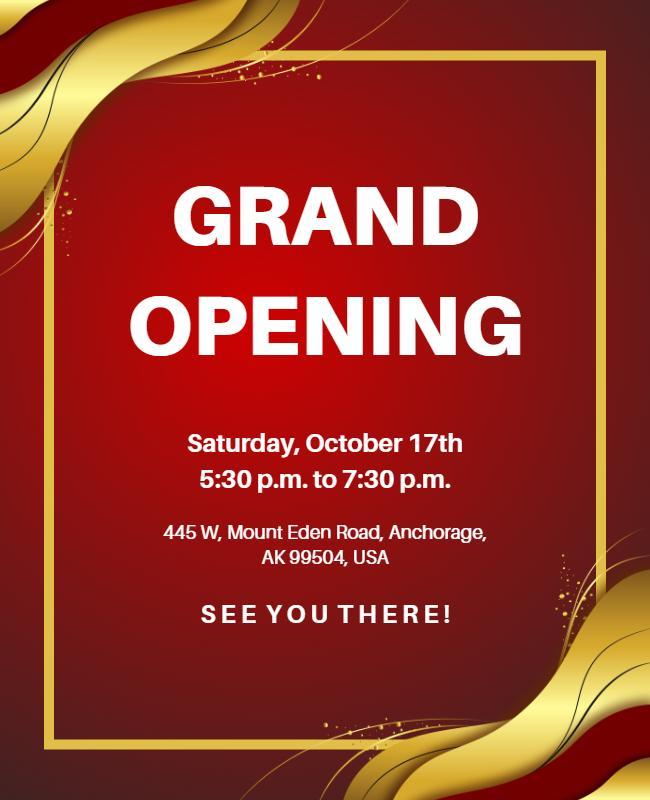 Grand Opening Event Announcement Flyer Template