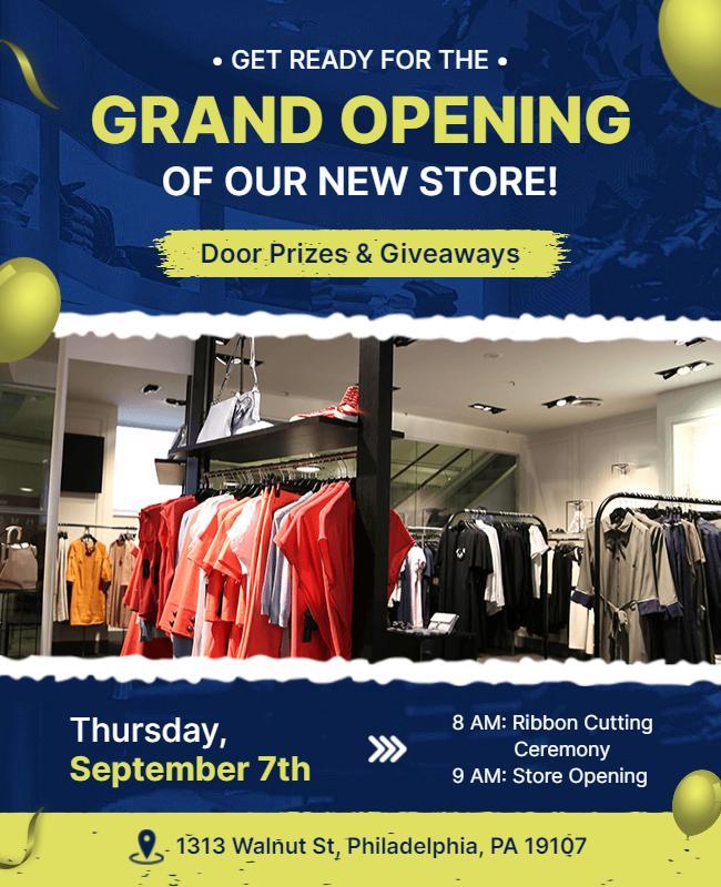 Grand Opening Retail Store Event Flyer Template