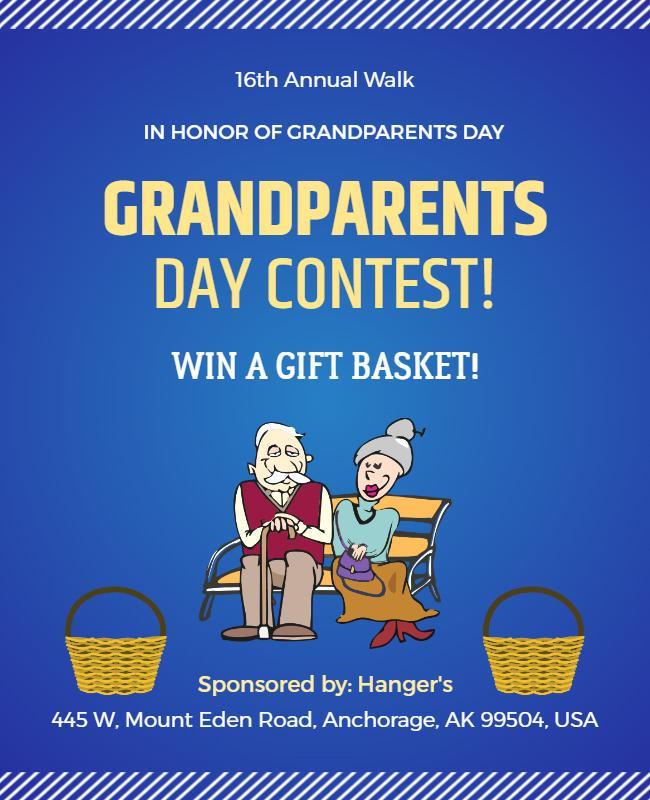 Grandparents Day Contest Event Flyer Template