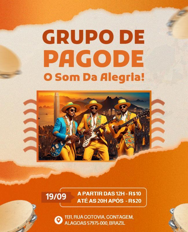 Grupo De Pagode Music Event Flyer Template