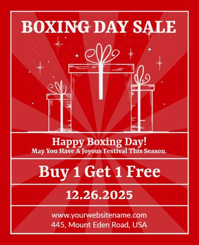 Guardsman Red Boxing Day Flyer Design Template