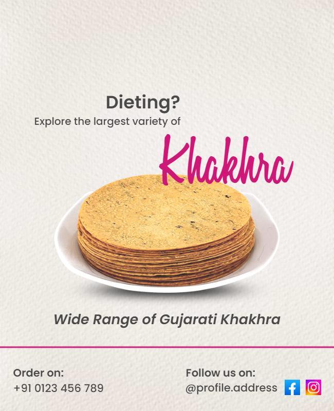 Gujarati Khakhra Variety Promotion Flyer Template