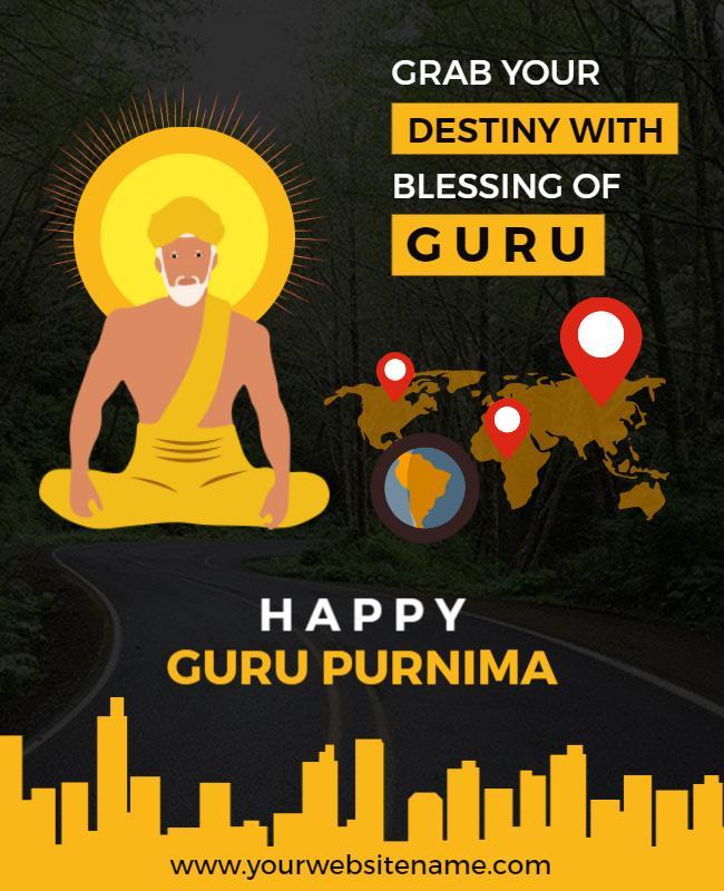 Guru Purnima Celebration Event Flyer Template