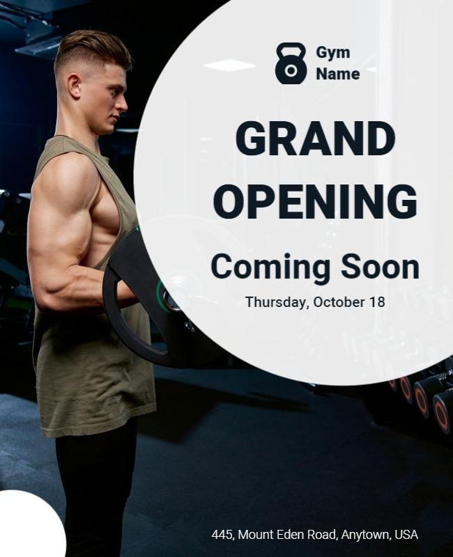 Gym Coming Soon Poster Template